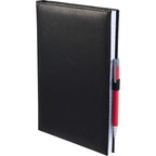 Morano Marbled Large Journal, 7 x 10 Inches - Black - Left Angle