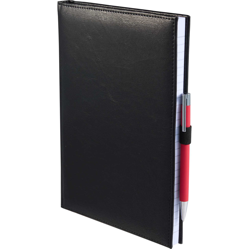 Morano Marbled Large Journal, 7 x 10 Inches Debossing - Black - Left Angle