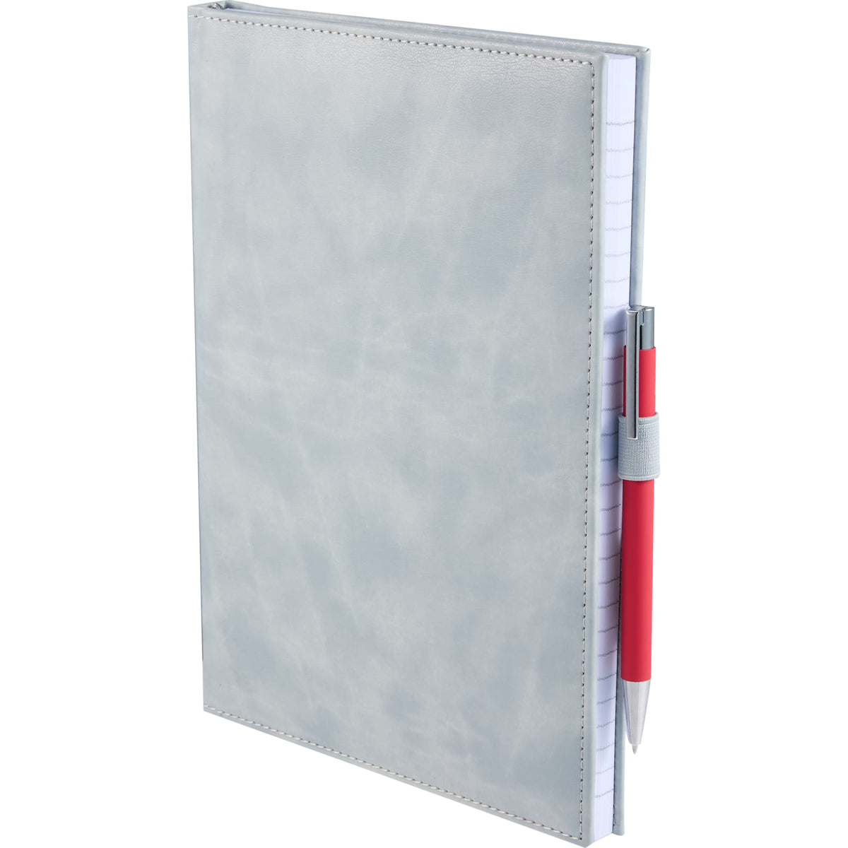 Morano Marbled Large Journal, 7 x 10 Inches Debossing - Gray - Left Angle