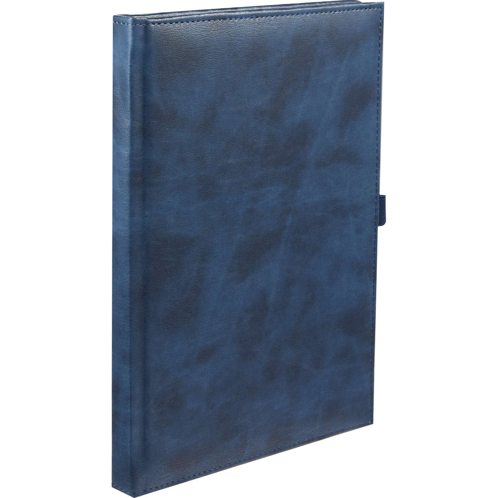 Morano Marbled Large Journal, 7 x 10 Inches Debossing - Navy - Right Angle