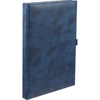 Morano Marbled Large Journal, 7 x 10 Inches Debossing - Navy - Right Angle