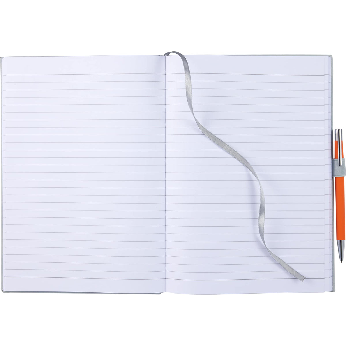 Morano Marbled Large Journal, 7 x 10 Inches - Gray - Open