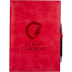 Morano Marbled Large Journal, 7 x 10 Inches - Red - Front