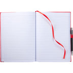 Morano Marbled Large Journal, 7 x 10 Inches - Red - Open