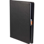 Morano Marbled Refillable Journal, 7 x 10 Inches - Black - Left Angle