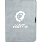 Morano Marbled Refillable Journal, 7 x 10 Inches - Gray - Front