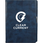 Morano Marbled Refillable Journal, 7 x 10 Inches - Navy - Front