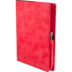 Morano Marbled Refillable Journal, 7 x 10 Inches - Red - Left Angle