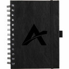 Morano Marbled Spiral Journal, 5 x 7 Inches Debossing - Black - Front