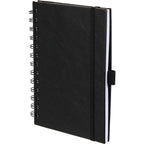 Morano Marbled Spiral Journal, 5 x 7 Inches Debossing - Black - Left Angle