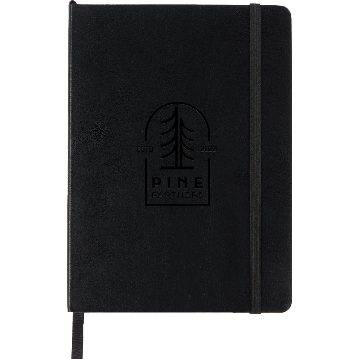 Morano Recycled Soft Cover Journal, 5 x 7 Inches - Black - Front