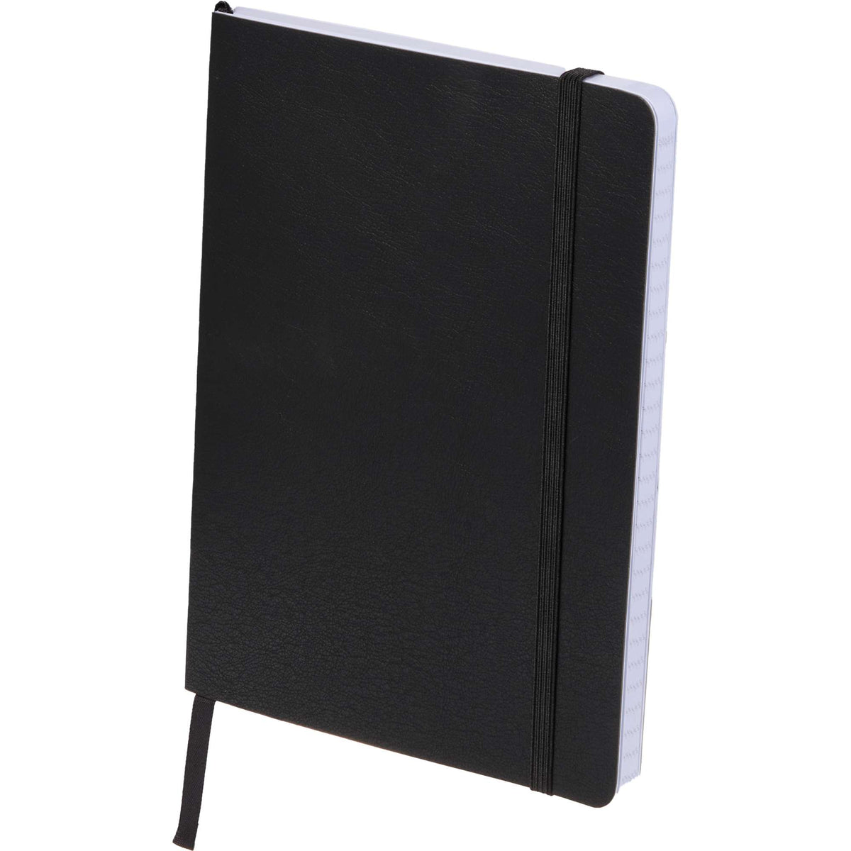 Morano Recycled Soft Cover Journal, 5 x 7 Inches - Black - Left Angle