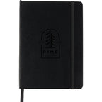Morano Recycled Soft Cover Journal, 5 x 7 Inches Debossing - Black - Front