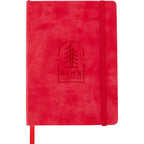 Morano Recycled Soft Cover Journal, 5 x 7 Inches Debossing - Red - Front