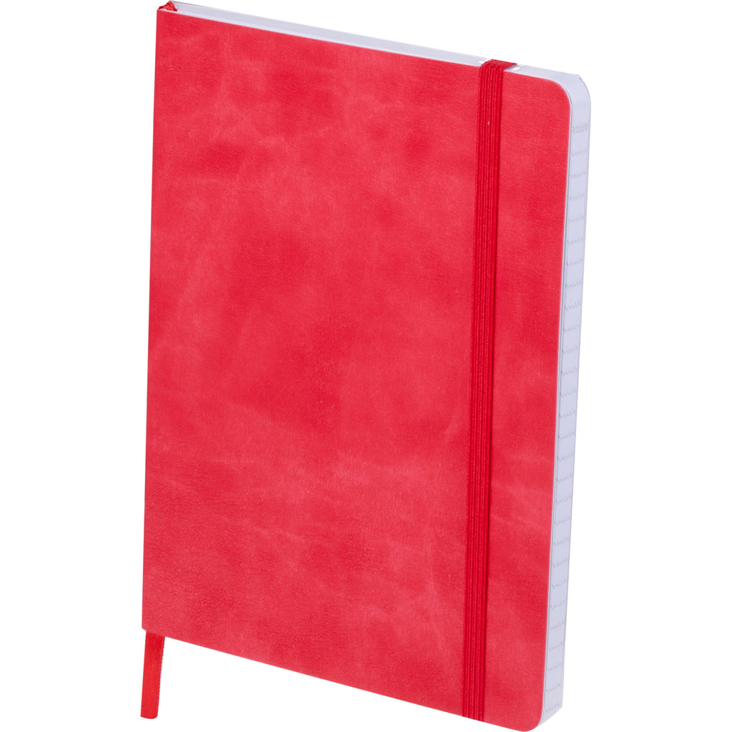 Morano Recycled Soft Cover Journal, 5 x 7 Inches - Red - Left Angle
