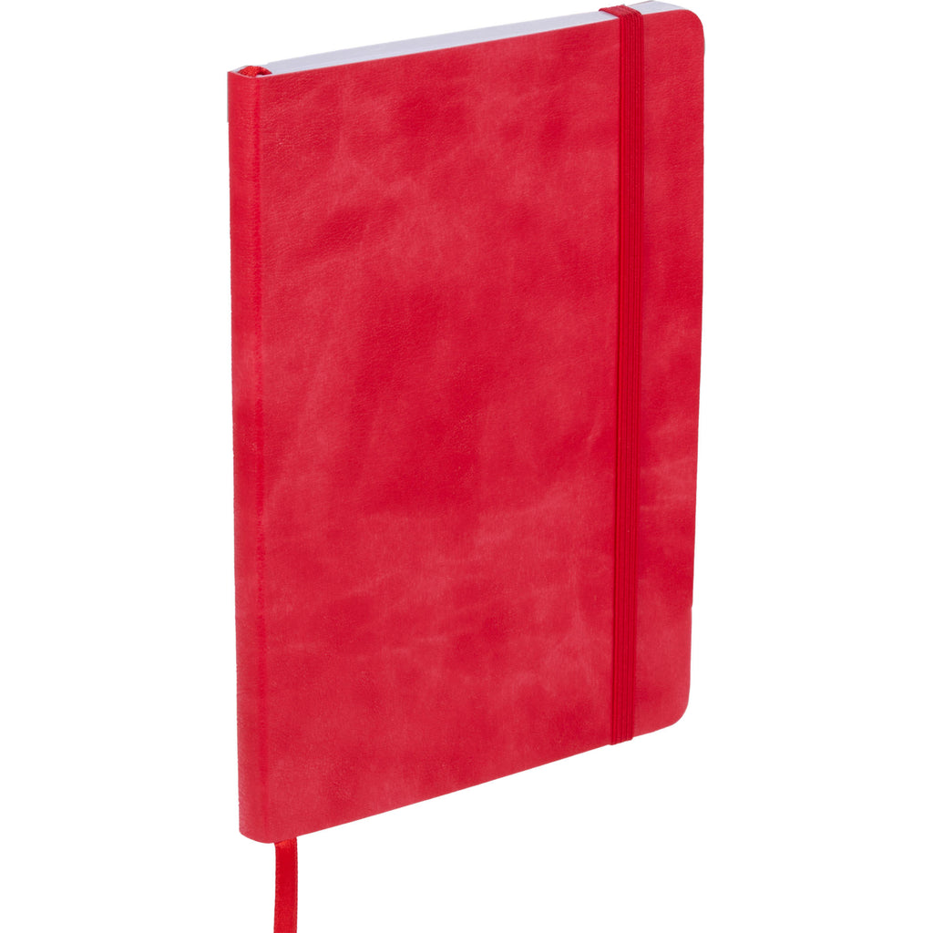 Morano Recycled Soft Cover Journal, 5 x 7 Inches - Red - Right Angle