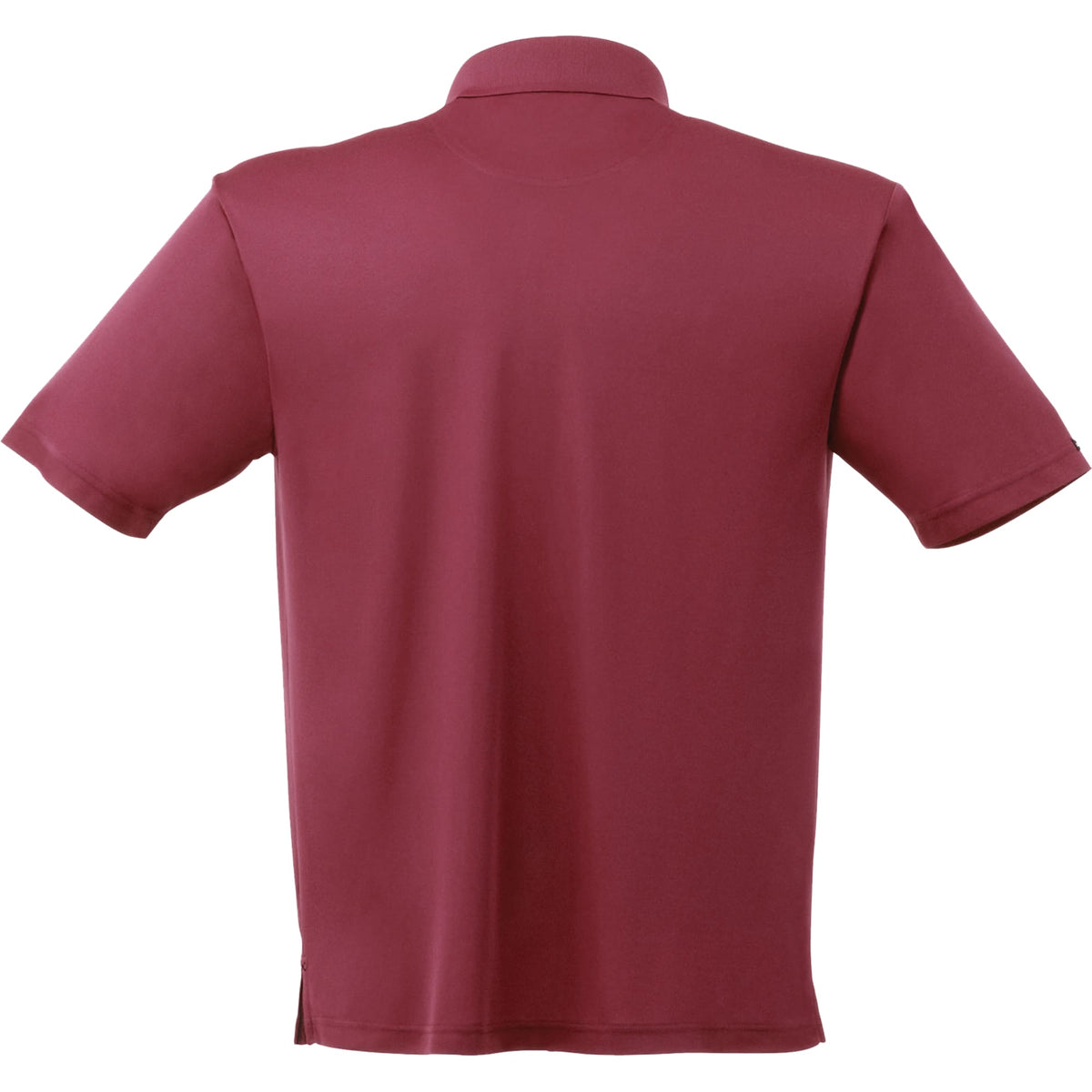 Moreno Double Pique Performance Polo for Men Debossing - Maroon - Back Flat