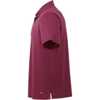 Moreno Double Pique Performance Polo for Men Debossing - Maroon - Left Side