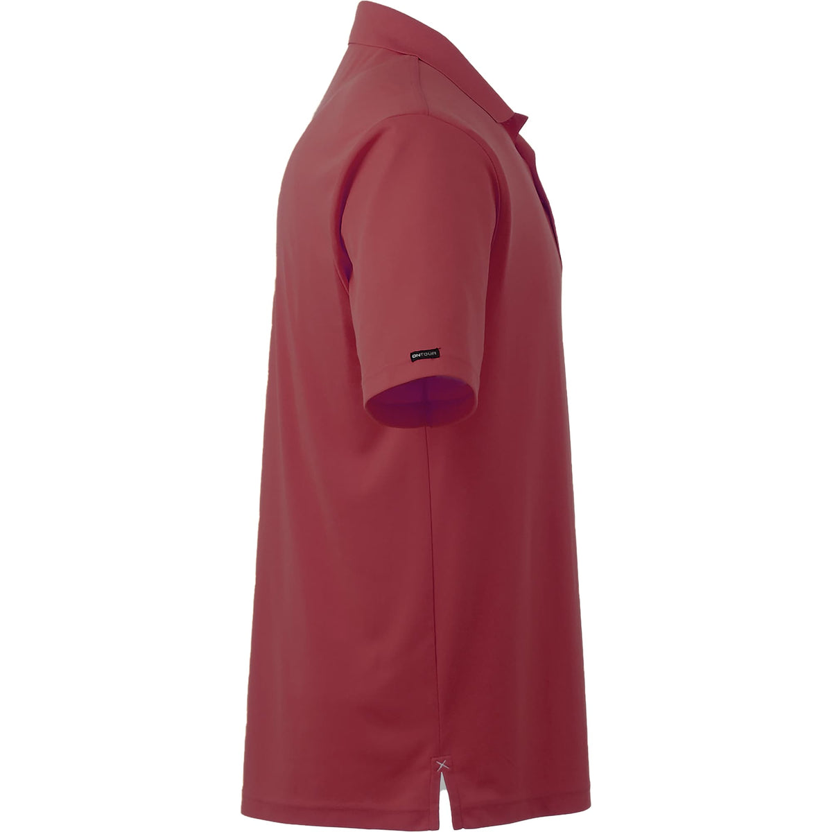 Moreno Double Pique Performance Polo for Men Debossing - Maroon - Right Side
