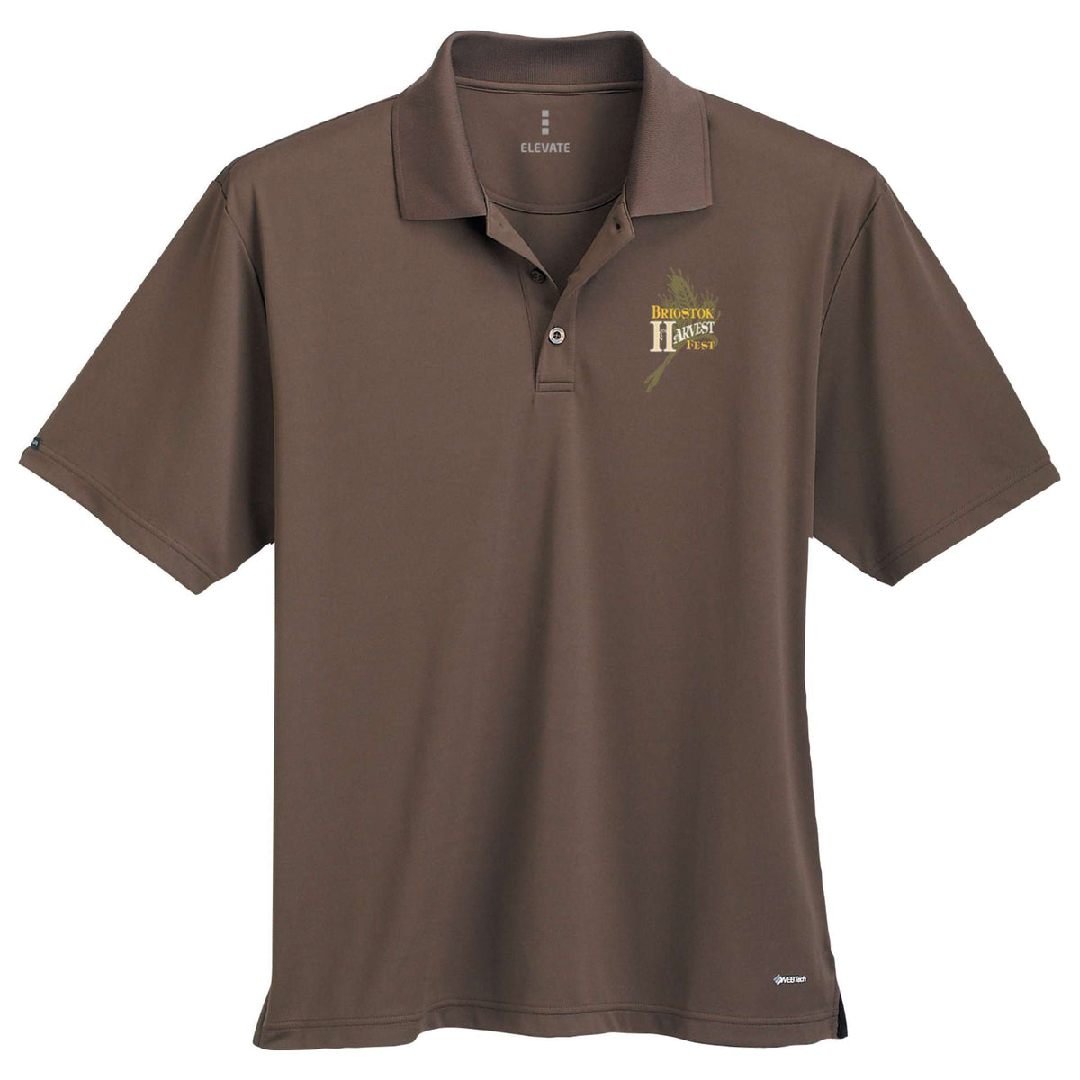 Moreno Double Pique Performance Polo for Men Debossing - Mocha - Photo