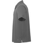 Moreno Double Pique Performance Polo for Men Debossing - Steel Grey - Left Side