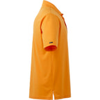 Moreno Double Pique Performance Polo for Men Debossing - Tangerine - Right Side