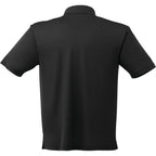 Moreno Double Pique Performance Polo for Men Embroidery - Black - Back Flat