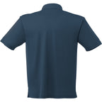Moreno Double Pique Performance Polo for Men Embroidery - Navy 410 - Back Flat