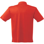 Moreno Double Pique Performance Polo for Men Embroidery - Red - Back Flat