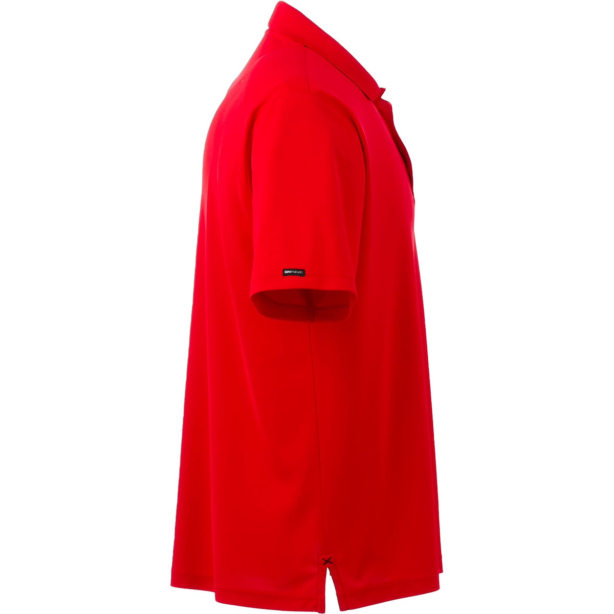 Moreno Double Pique Performance Polo for Men Embroidery - Red - Right Side