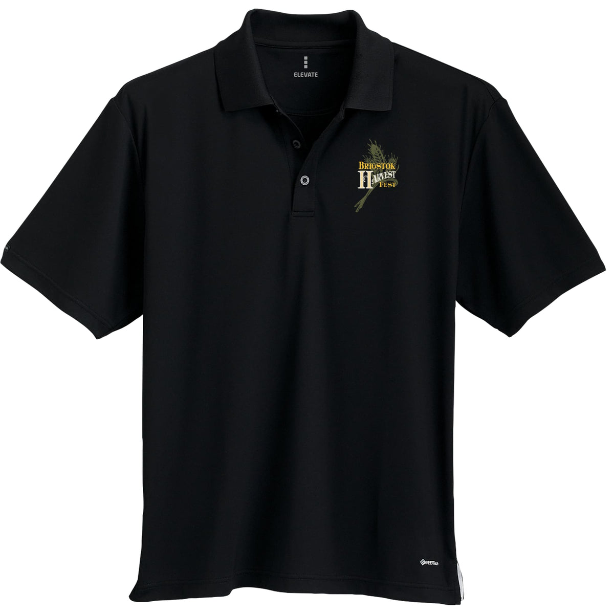 Moreno Double Pique Performance Polo for Men Laser Engraving - Black - Photo