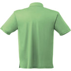 Moreno Double Pique Performance Polo for Men Laser Engraving - Green Tea - Back Flat