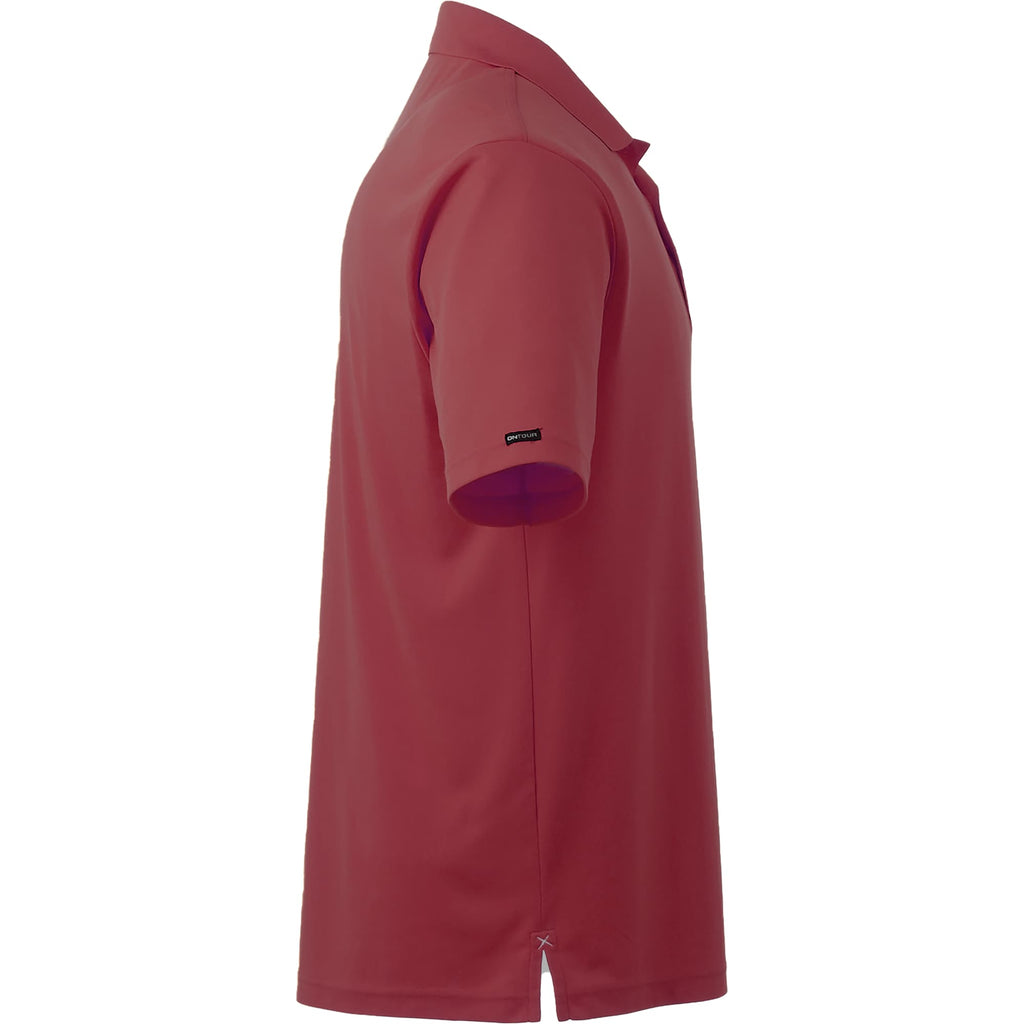 Moreno Double Pique Performance Polo for Men Laser Engraving - Maroon - Right Side