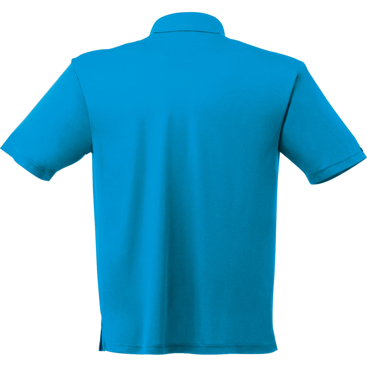 Moreno Double Pique Performance Polo for Men Laser Engraving - Olympic Blue - Back Flat