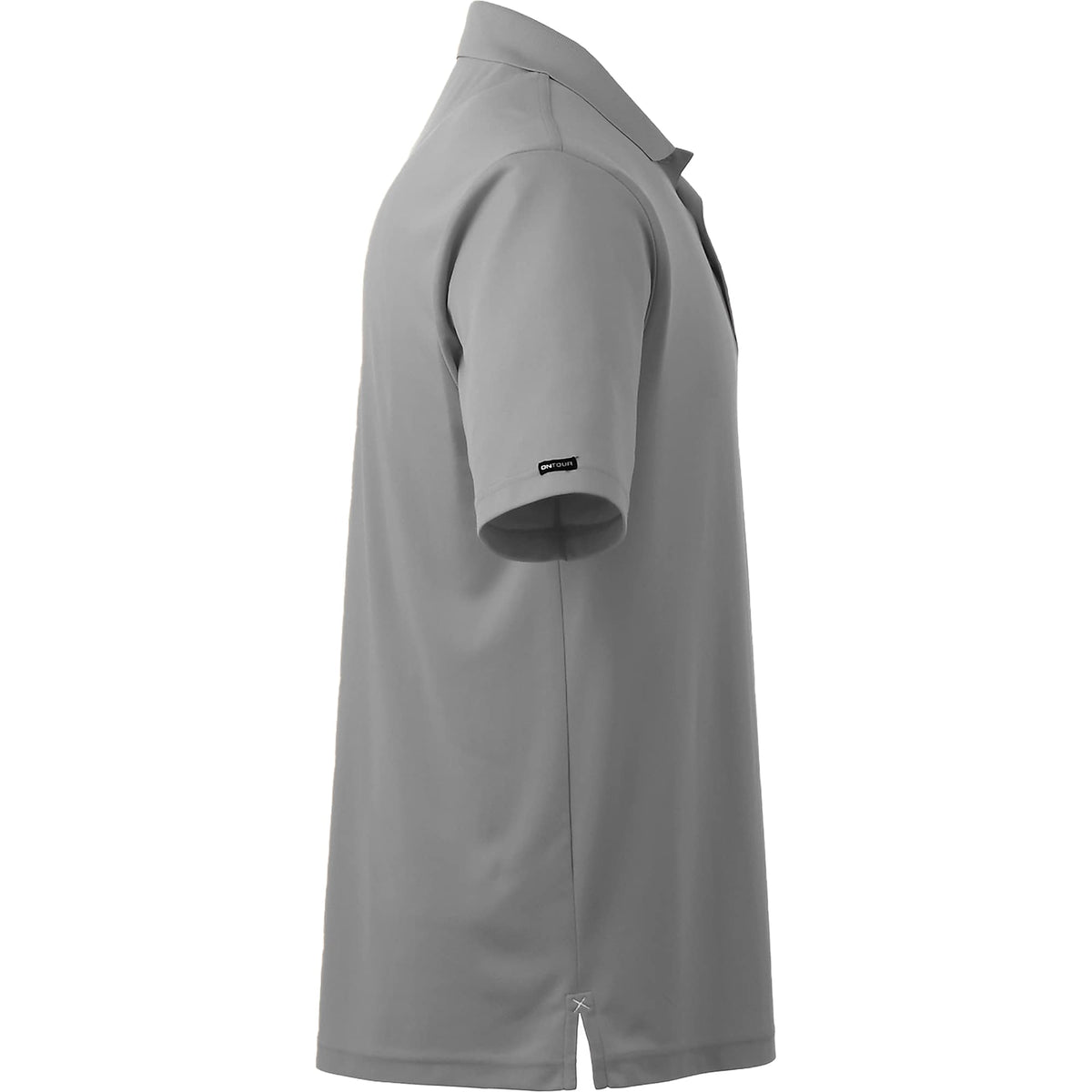 Moreno Double Pique Performance Polo for Men Laser Engraving - Steel Grey - Right Side