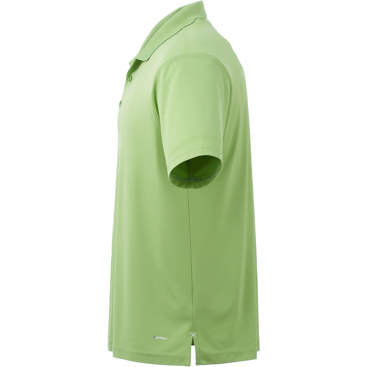 Moreno Double Pique Performance Polo for Men Transfer - Green Tea - Left Side