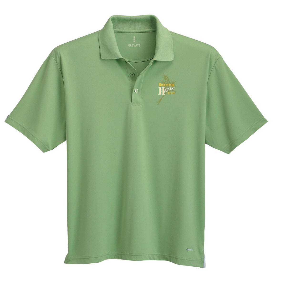 Moreno Double Pique Performance Polo for Men Transfer - Green Tea - Photo