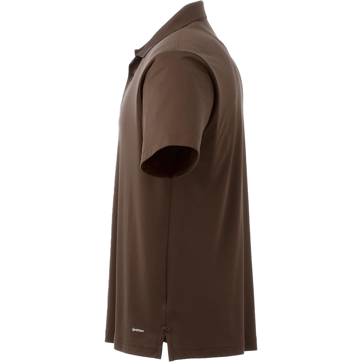 Moreno Double Pique Performance Polo for Men Transfer - Mocha - Left Side