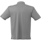 Moreno Double Pique Performance Polo for Men Transfer - Steel Grey - Back Flat