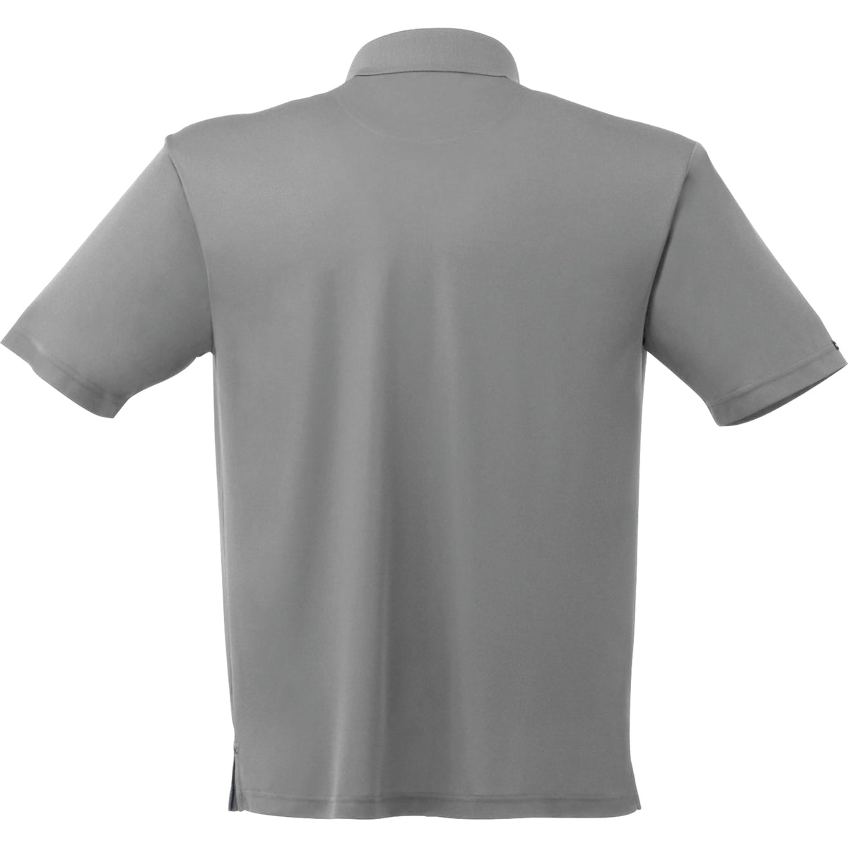 Moreno Double Pique Performance Polo for Men Transfer - Steel Grey - Back Flat