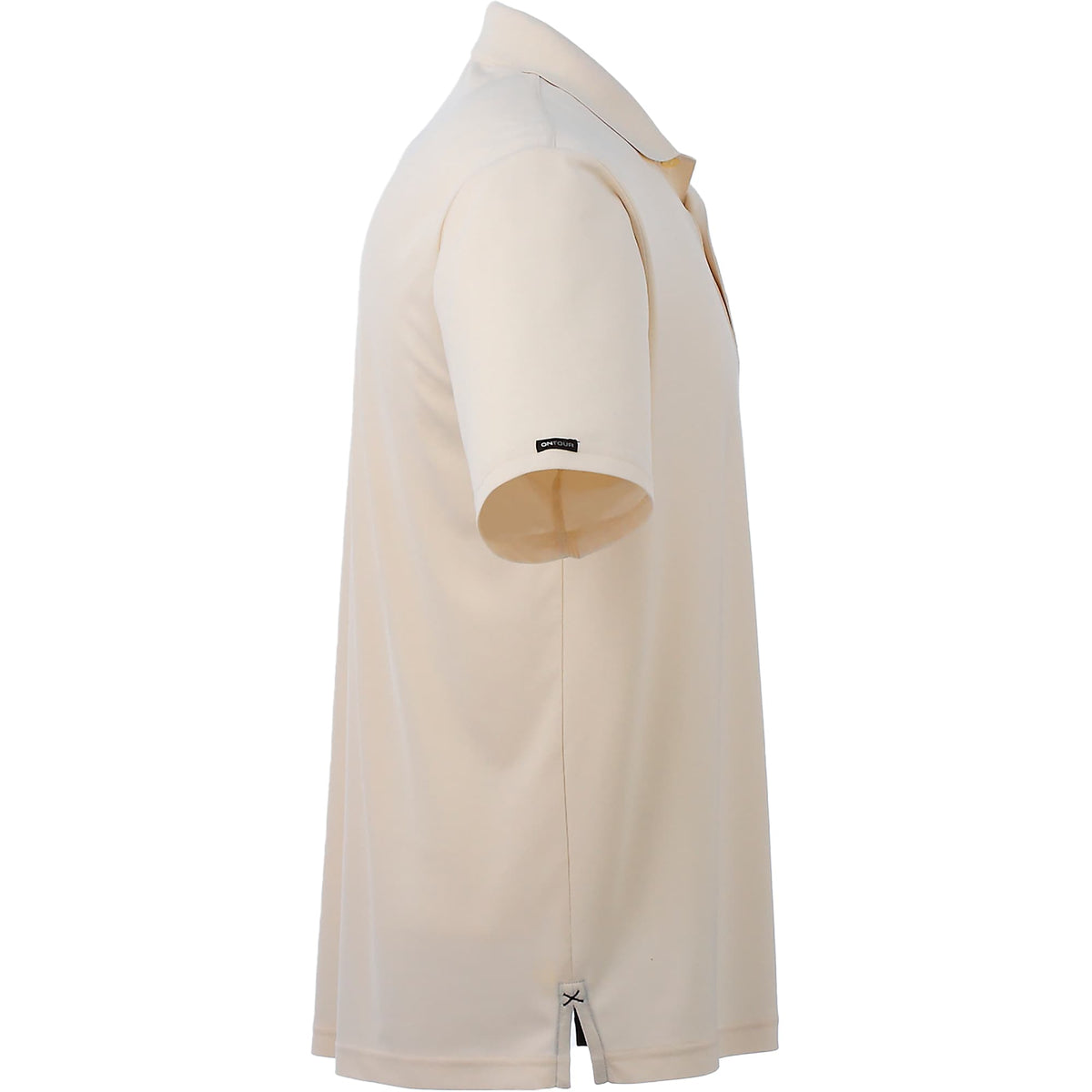 Moreno Double Pique Performance Polo for Men Transfer - Stone - Right Side