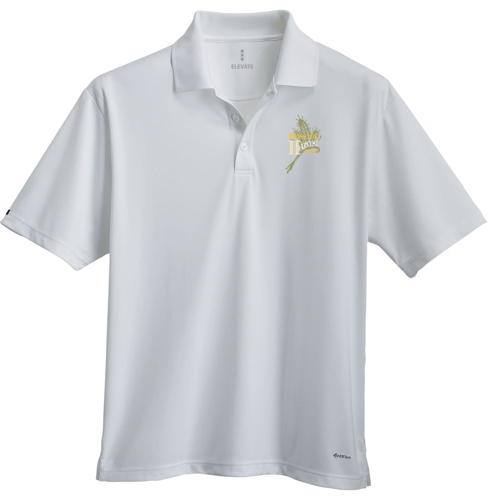 Moreno Double Pique Performance Polo for Men Transfer - White - Photo