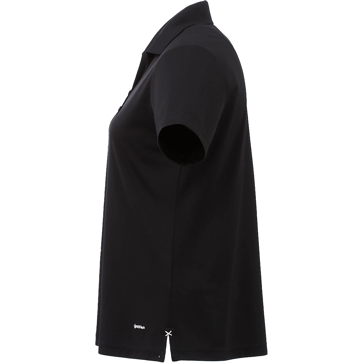 Moreno Double Pique Performance Polo for Women Transfer - Black - Left Side
