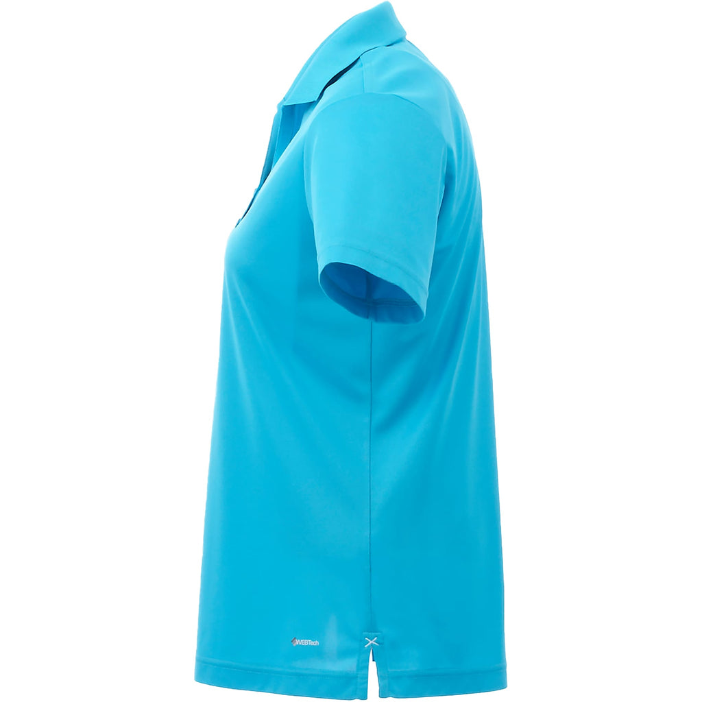 Moreno Double Pique Performance Polo for Women Transfer - Chill - Left Side