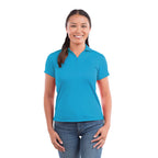 Moreno Double Pique Performance Polo for Women Transfer - Chill - On Model