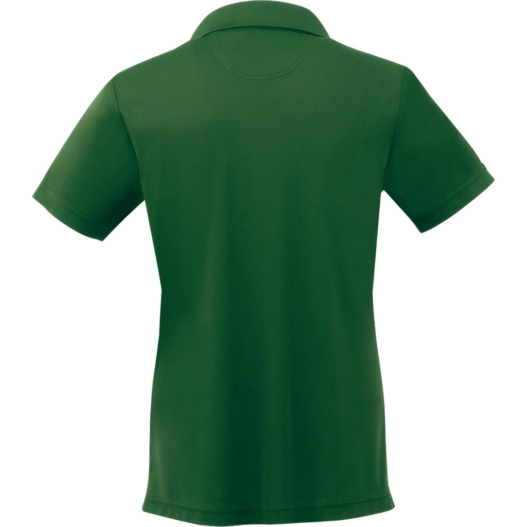 Moreno Double Pique Performance Polo for Women Transfer - Forest Green - Back Flat