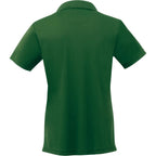 Moreno Double Pique Performance Polo for Women Transfer - Forest Green - Back Flat