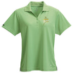Moreno Double Pique Performance Polo for Women Transfer - Green Tea - Flat