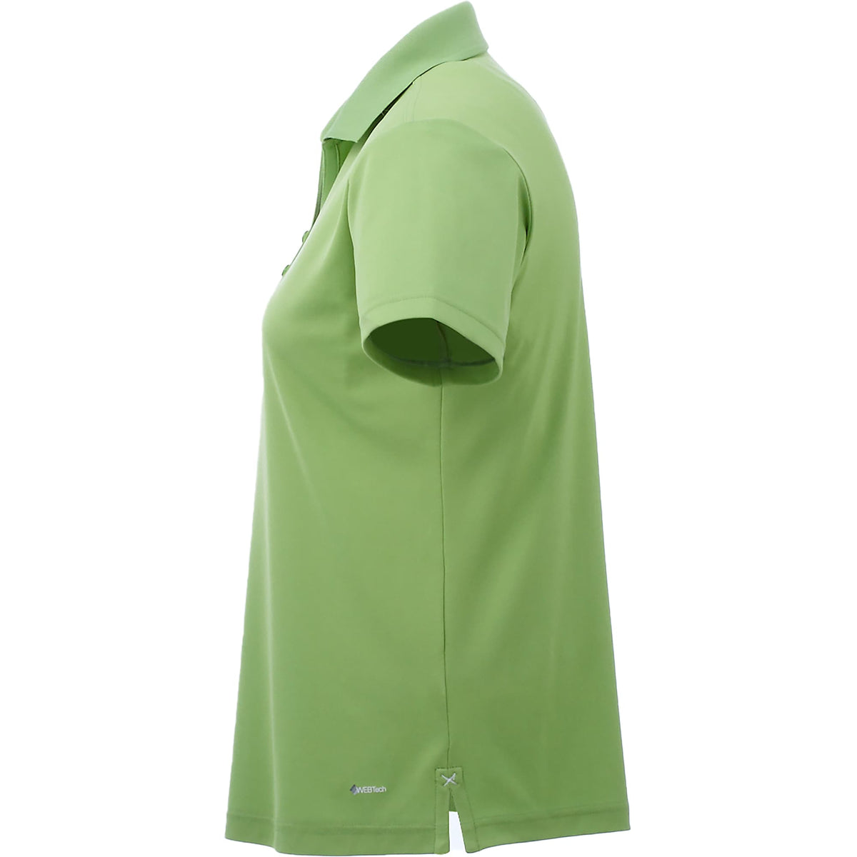 Moreno Double Pique Performance Polo for Women Transfer - Green Tea - Left Side