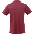 Moreno Double Pique Performance Polo for Women Transfer - Maroon - Back Flat
